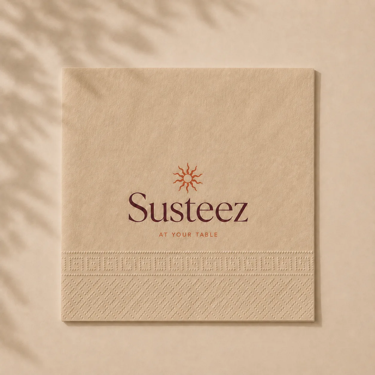 Susteez logolu kraft peçete, 33×33 cm